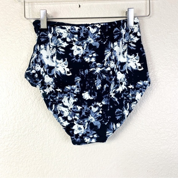 Senita Athletics High Waist Botanical Navy Bikini Bottoms Size XS - Picture 5 of 6